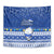 Palau Christmas Tapestry Snowman Hugs Palau Coat of Arms Maori Pattern Blue Style LT03 - Polynesian Pride