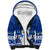 Personalised Palau Christmas Sherpa Hoodie Snowman Hugs Palau Coat of Arms Maori Pattern Blue Style LT03 Unisex Blue - Polynesian Pride