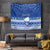 Personalised Palau Christmas Tapestry Snowman Hugs Palau Coat of Arms Maori Pattern Blue Style LT03 Blue - Polynesian Pride