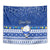 Personalised Palau Christmas Tapestry Snowman Hugs Palau Coat of Arms Maori Pattern Blue Style LT03 - Polynesian Pride