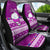 Palau Christmas Car Seat Cover Snowman Hugs Palau Coat of Arms Maori Pattern Pink Style LT03 - Polynesian Pride