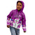 Palau Christmas Kid Hoodie Snowman Hugs Palau Coat of Arms Maori Pattern Pink Style LT03 - Polynesian Pride