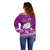 Palau Christmas Off Shoulder Sweater Snowman Hugs Palau Coat of Arms Maori Pattern Pink Style LT03 - Polynesian Pride