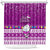 Palau Christmas Shower Curtain Snowman Hugs Palau Coat of Arms Maori Pattern Pink Style LT03 Pink - Polynesian Pride