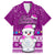 Personalised Palau Christmas Hawaiian Shirt Snowman Hugs Palau Coat of Arms Maori Pattern Pink Style LT03 Pink - Polynesian Pride