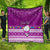 Personalised Palau Christmas Quilt Snowman Hugs Palau Coat of Arms Maori Pattern Pink Style LT03 - Polynesian Pride