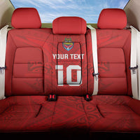 Custom Mate Ma'a Tonga Rugby Back Car Seat Cover Ngatu Tribal Motifs Sporty Style - Polynesian Pride