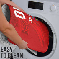 Custom Mate Ma'a Tonga Rugby Bathroom Set Ngatu Tribal Motifs Sporty Style - Polynesian Pride