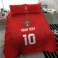 Custom Mate Ma'a Tonga Rugby Bedding Set Ngatu Tribal Motifs Sporty Style - Polynesian Pride