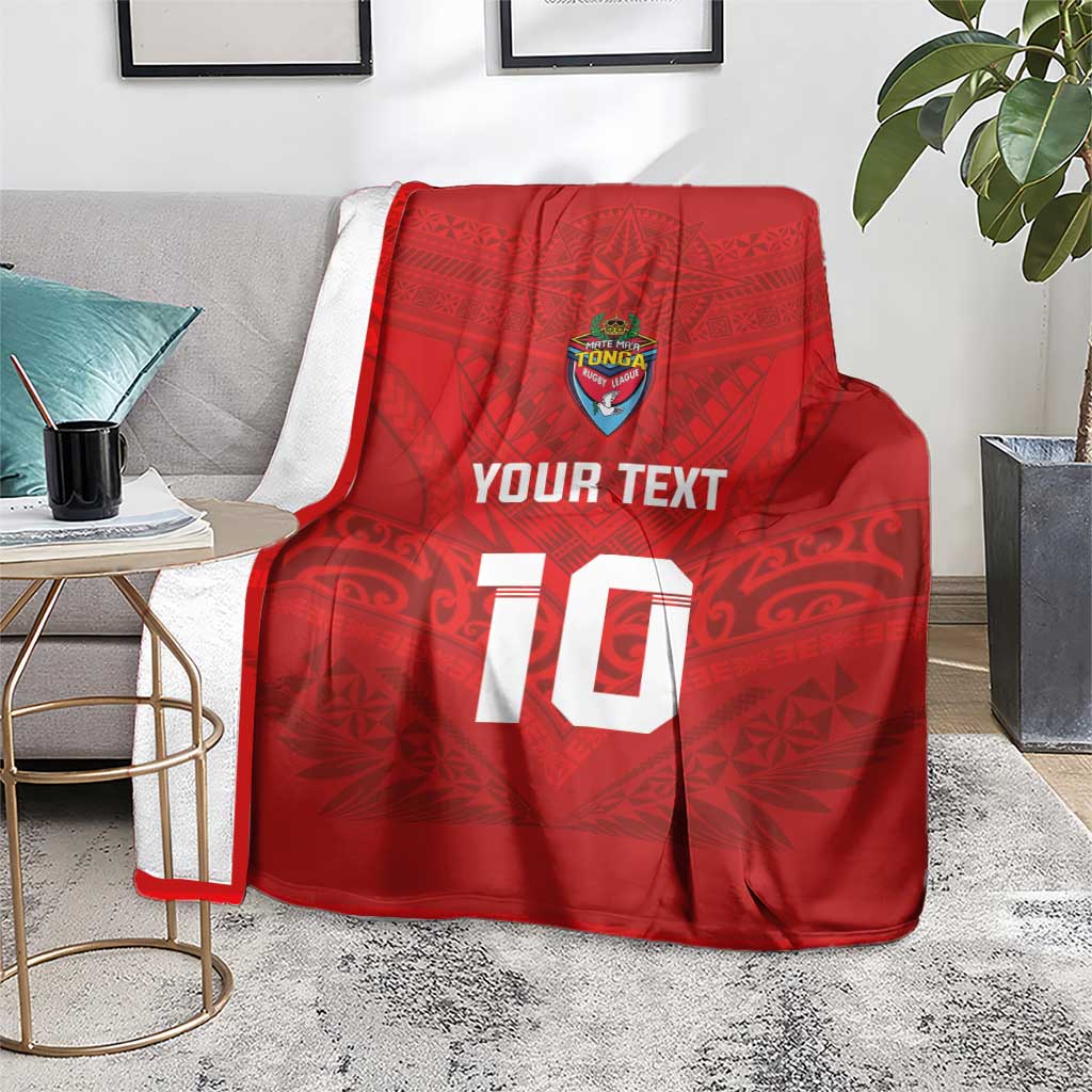 Custom Mate Ma'a Tonga Rugby Blanket Ngatu Tribal Motifs Sporty Style - Polynesian Pride