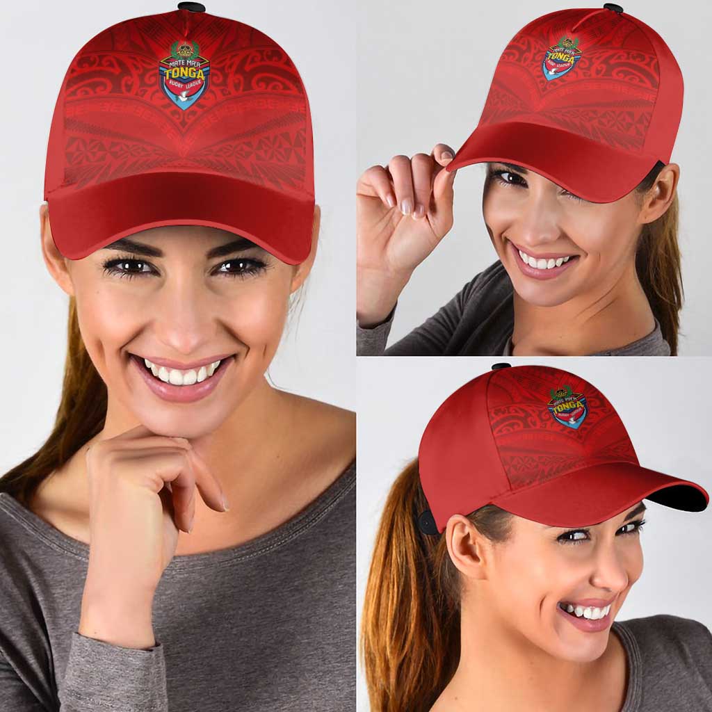 Mate Ma'a Tonga Rugby Classic Cap Ngatu Tribal Motifs Sporty Style - Polynesian Pride