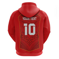 Custom Mate Ma'a Tonga Rugby Hoodie Ngatu Tribal Motifs Sporty Style - Polynesian Pride