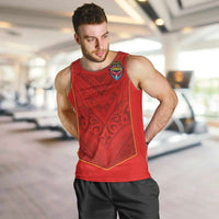 Custom Mate Ma'a Tonga Rugby Men Tank Top Ngatu Tribal Motifs Sporty Style - Polynesian Pride
