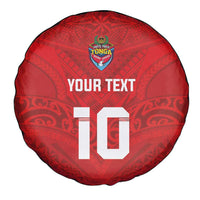 Custom Mate Ma'a Tonga Rugby Spare Tire Cover Ngatu Tribal Motifs Sporty Style LT03 - Polynesian Pride