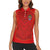 Custom Mate Ma'a Tonga Rugby Women Sleeveless Polo Shirt Ngatu Tribal Motifs Sporty Style - Polynesian Pride