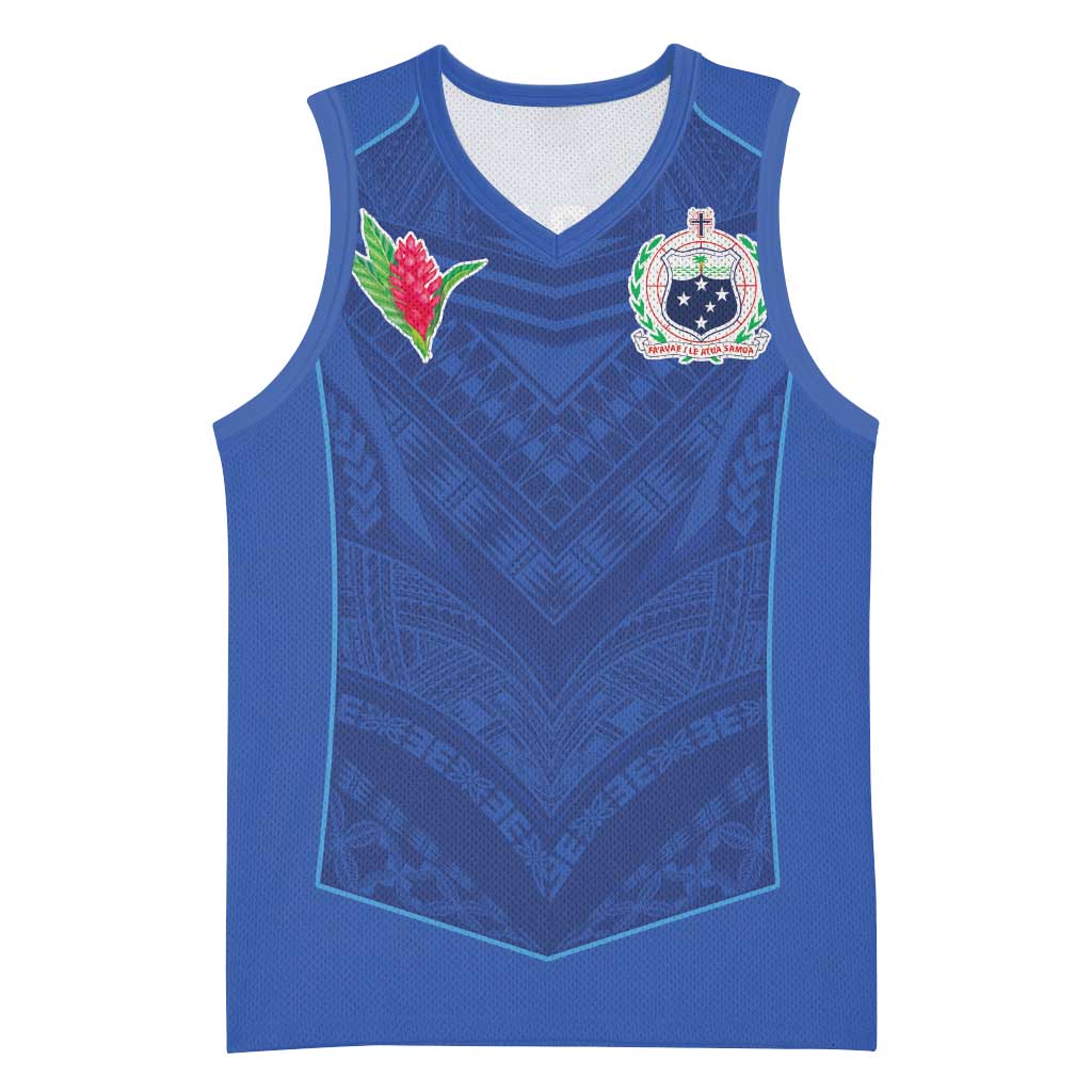 Custom Samoa Rugby Basketball Jersey Tatau Tribal Motifs Sporty Style - Polynesian Pride