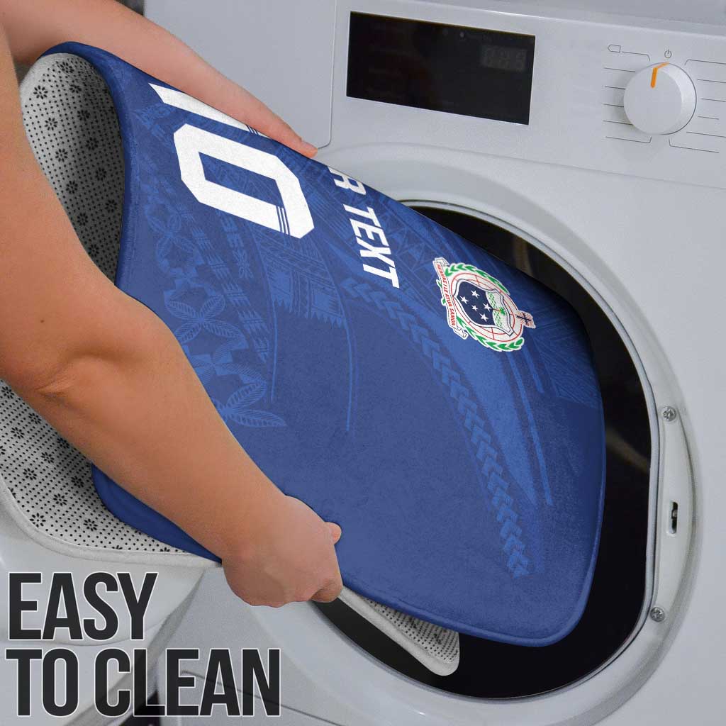 Custom Samoa Rugby Bathroom Set Tatau Tribal Motifs Sporty Style - Polynesian Pride