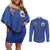 Custom Samoa Rugby Couples Matching Off Shoulder Short Dress and Long Sleeve Button Shirt Tatau Tribal Motifs Sporty Style - Polynesian Pride