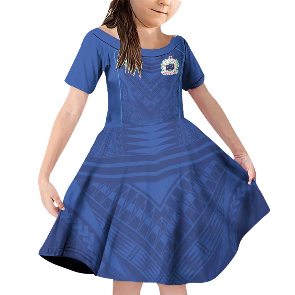 Custom Samoa Rugby Family Matching Off Shoulder Short Dress and Hawaiian Shirt Tatau Tribal Motifs Sporty Style - Polynesian Pride