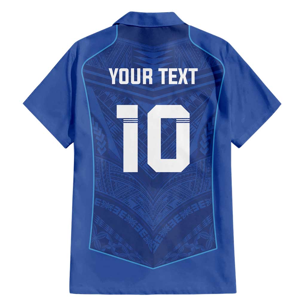 Custom Samoa Rugby Family Matching Short Sleeve Bodycon Dress and Hawaiian Shirt Tatau Tribal Motifs Sporty Style - Polynesian Pride