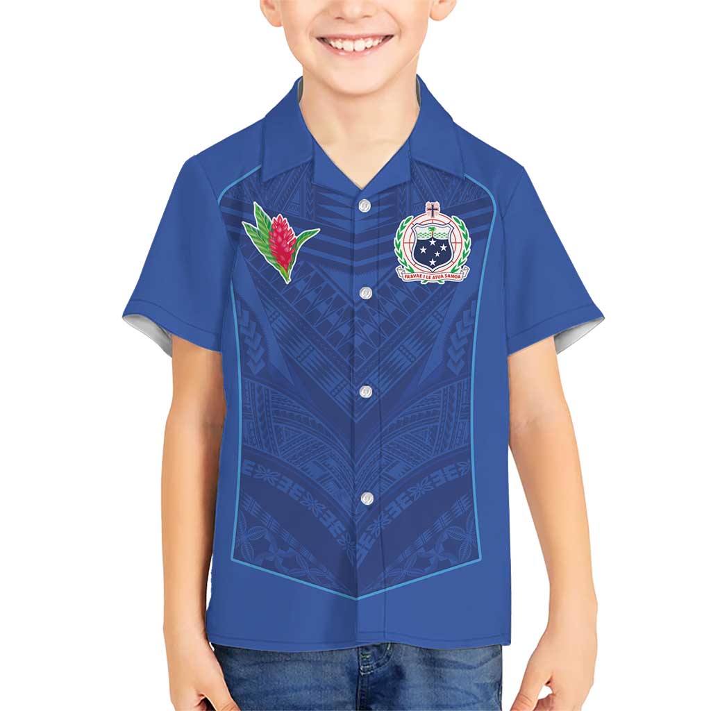 Custom Samoa Rugby Hawaiian Shirt Tatau Tribal Motifs Sporty Style - Polynesian Pride