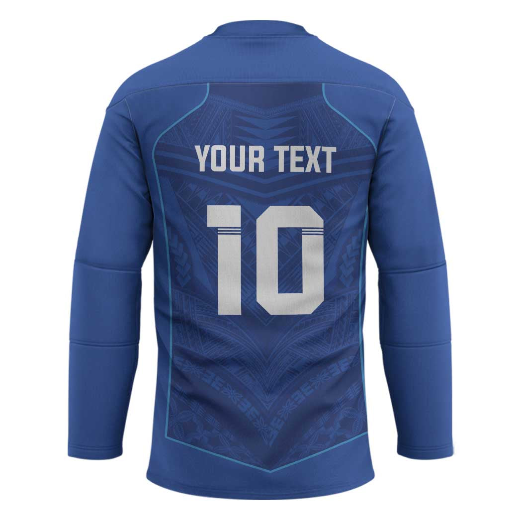 Custom Samoa Rugby Hockey Jersey Tatau Tribal Motifs Sporty Style - Polynesian Pride