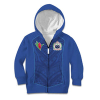 Custom Samoa Rugby Kid Hoodie Tatau Tribal Motifs Sporty Style - Polynesian Pride