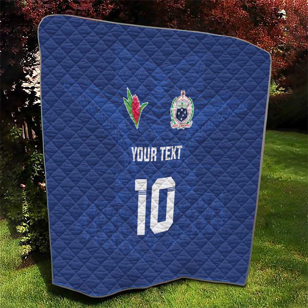 Custom Samoa Rugby Quilt Tatau Tribal Motifs Sporty Style LT03 - Polynesian Pride