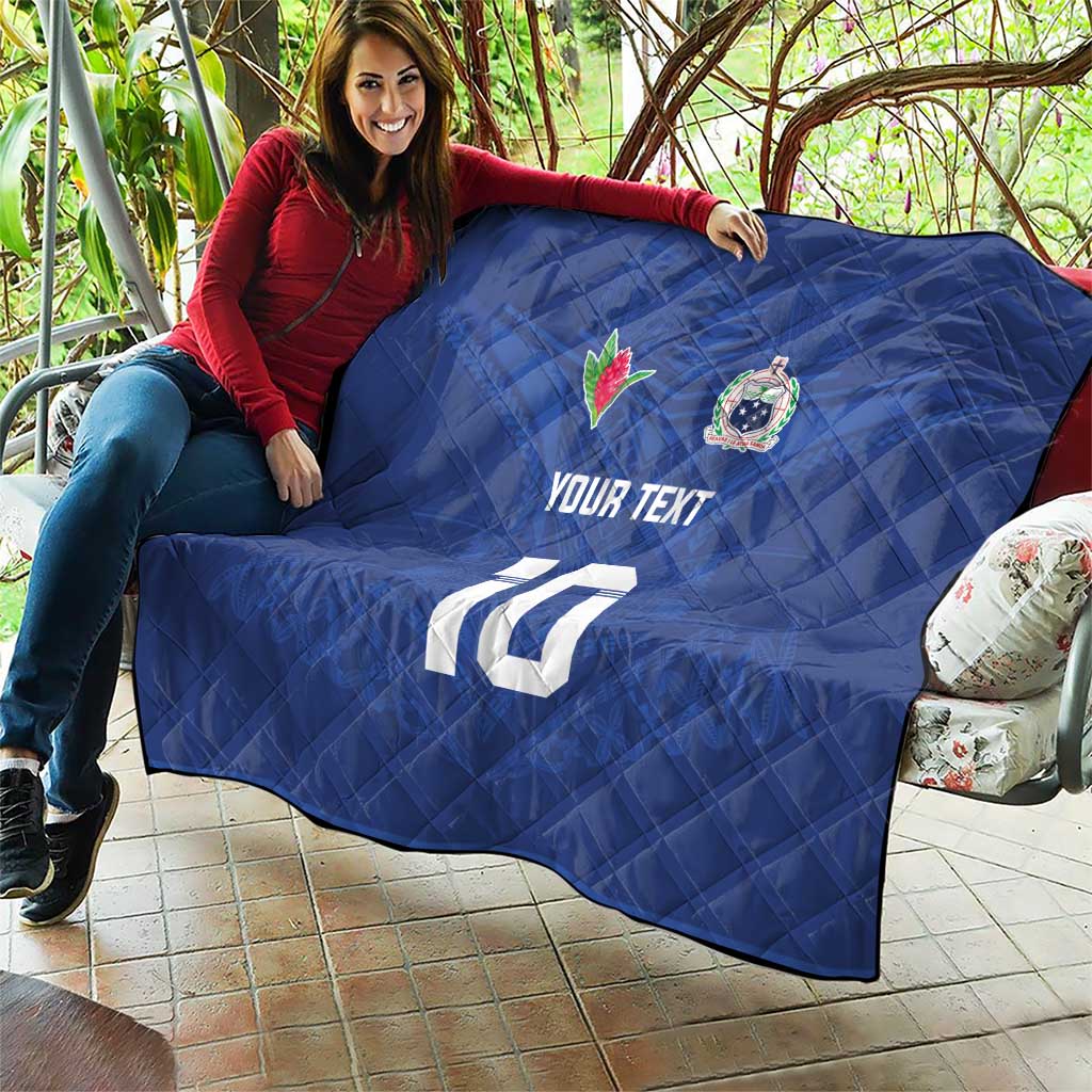 Custom Samoa Rugby Quilt Tatau Tribal Motifs Sporty Style LT03 - Polynesian Pride
