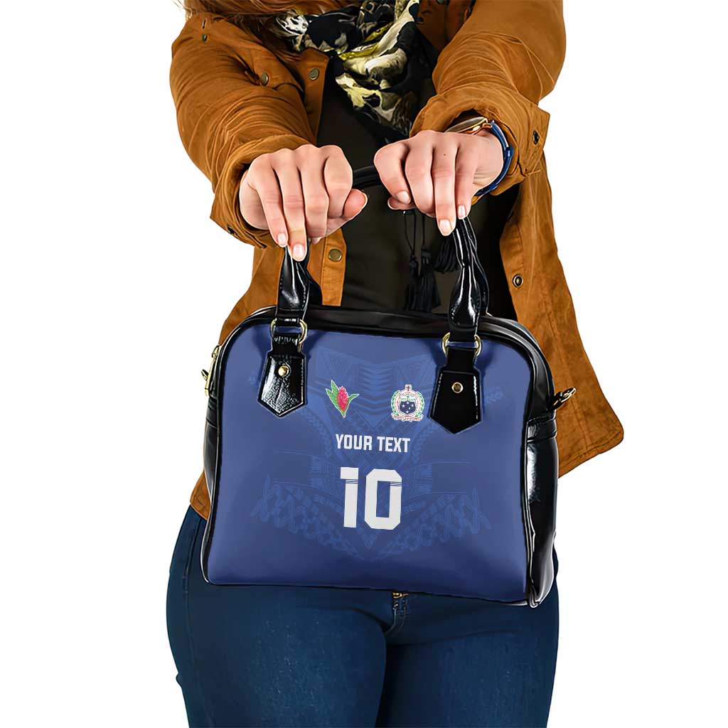 Custom Samoa Rugby Shoulder Handbag Tatau Tribal Motifs Sporty Style LT03 One Size Blue - Polynesian Pride
