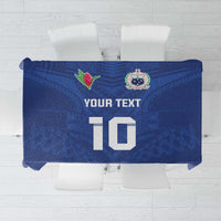 Custom Samoa Rugby Tablecloth Tatau Tribal Motifs Sporty Style - Polynesian Pride