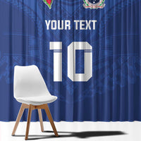 Custom Samoa Rugby Window Curtain Tatau Tribal Motifs Sporty Style - Polynesian Pride