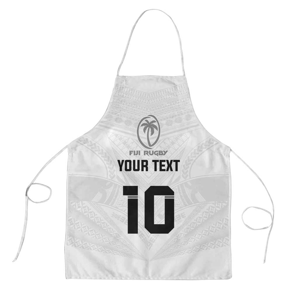 Custom Fiji Rugby Apron Tapa Tribal Motifs Sporty Style LT03 White - Polynesian Pride