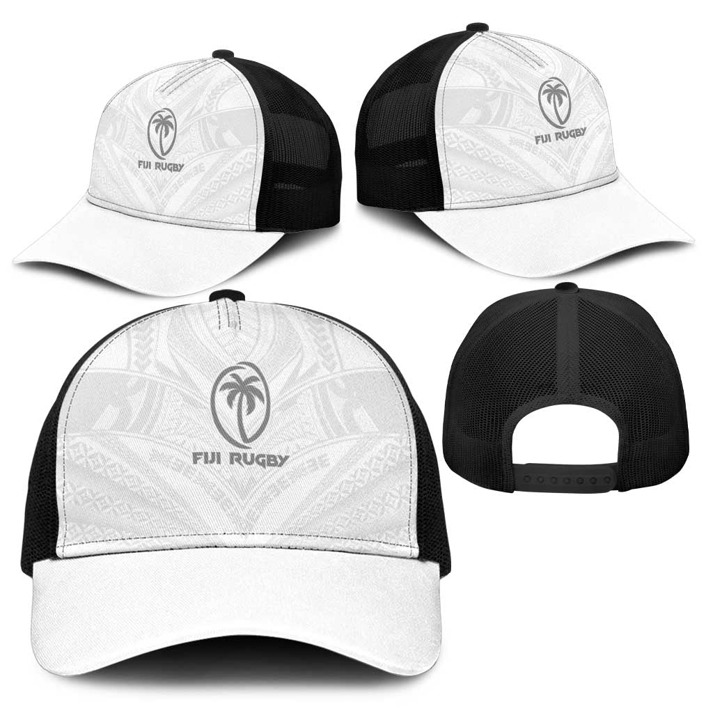 Fiji Rugby Baseball Net Cap Tapa Tribal Motifs Sporty Style - Polynesian Pride