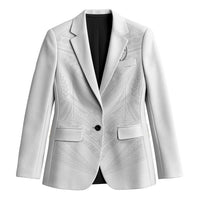 Custom Fiji Rugby Blazer Tapa Tribal Motifs Sporty Style LT03 Unisex White - Polynesian Pride