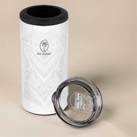 Custom Fiji Rugby 4 in 1 Can Cooler Tumbler Tapa Tribal Motifs Sporty Style - Polynesian Pride