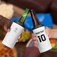 Custom Fiji Rugby 4 in 1 Can Cooler Tumbler Tapa Tribal Motifs Sporty Style - Polynesian Pride