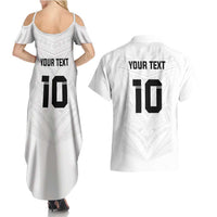 Custom Fiji Rugby Couples Matching Summer Maxi Dress and Hawaiian Shirt Tapa Tribal Motifs Sporty Style - Polynesian Pride