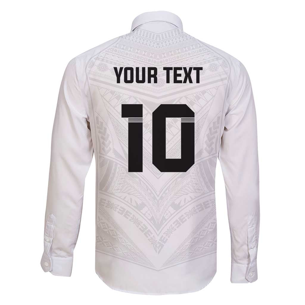 Custom Fiji Rugby Family Matching Long Sleeve Bodycon Dress and Hawaiian Shirt Tapa Tribal Motifs Sporty Style - Polynesian Pride