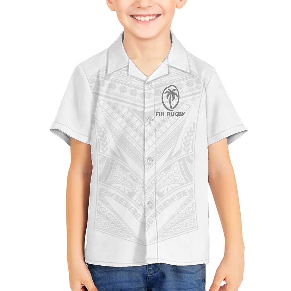 Custom Fiji Rugby Family Matching Off Shoulder Short Dress and Hawaiian Shirt Tapa Tribal Motifs Sporty Style - Polynesian Pride