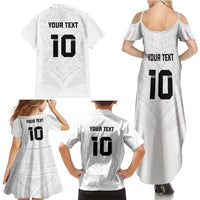 Custom Fiji Rugby Family Matching Summer Maxi Dress and Hawaiian Shirt Tapa Tribal Motifs Sporty Style - Polynesian Pride