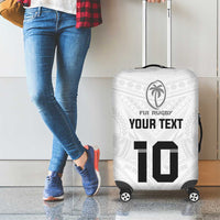 Custom Fiji Rugby Luggage Cover Tapa Tribal Motifs Sporty Style - Polynesian Pride