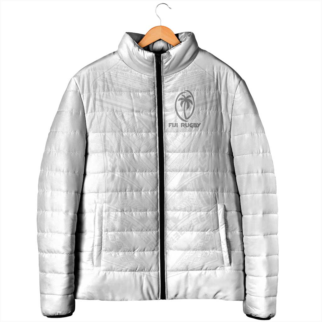 Custom Fiji Rugby Padded Jacket Tapa Tribal Motifs Sporty Style - Polynesian Pride