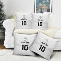 Custom Fiji Rugby Pillow Cover Tapa Tribal Motifs Sporty Style - Polynesian Pride