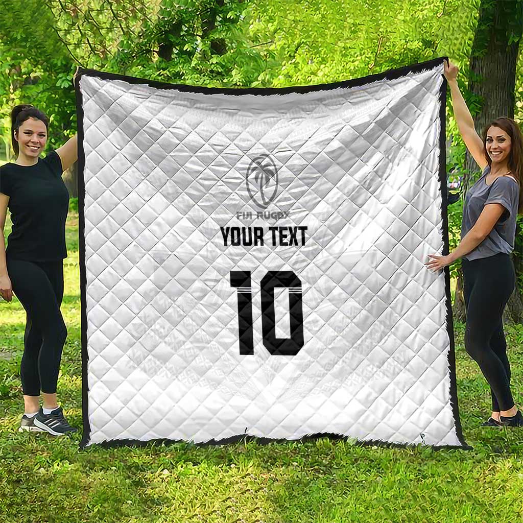 Custom Fiji Rugby Quilt Tapa Tribal Motifs Sporty Style LT03 - Polynesian Pride