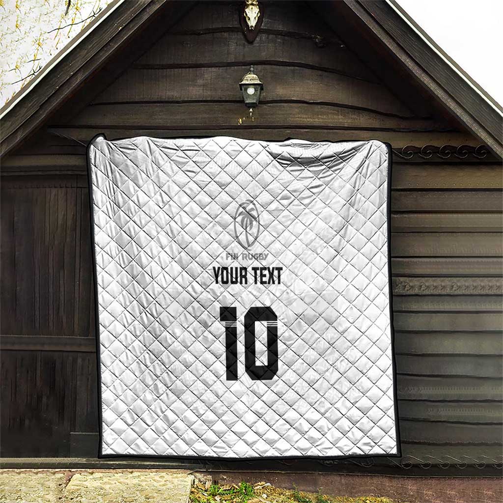 Custom Fiji Rugby Quilt Tapa Tribal Motifs Sporty Style LT03 - Polynesian Pride