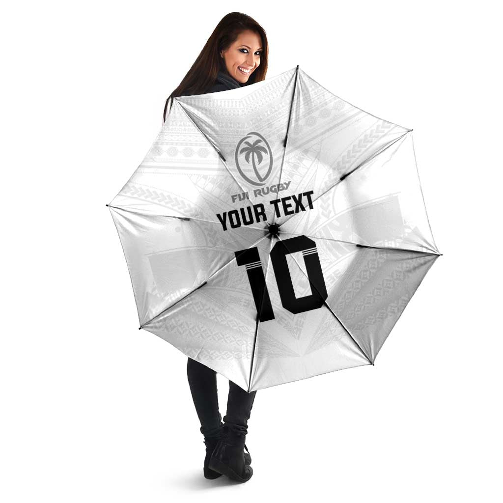 Custom Fiji Rugby Umbrella Tapa Tribal Motifs Sporty Style - Polynesian Pride