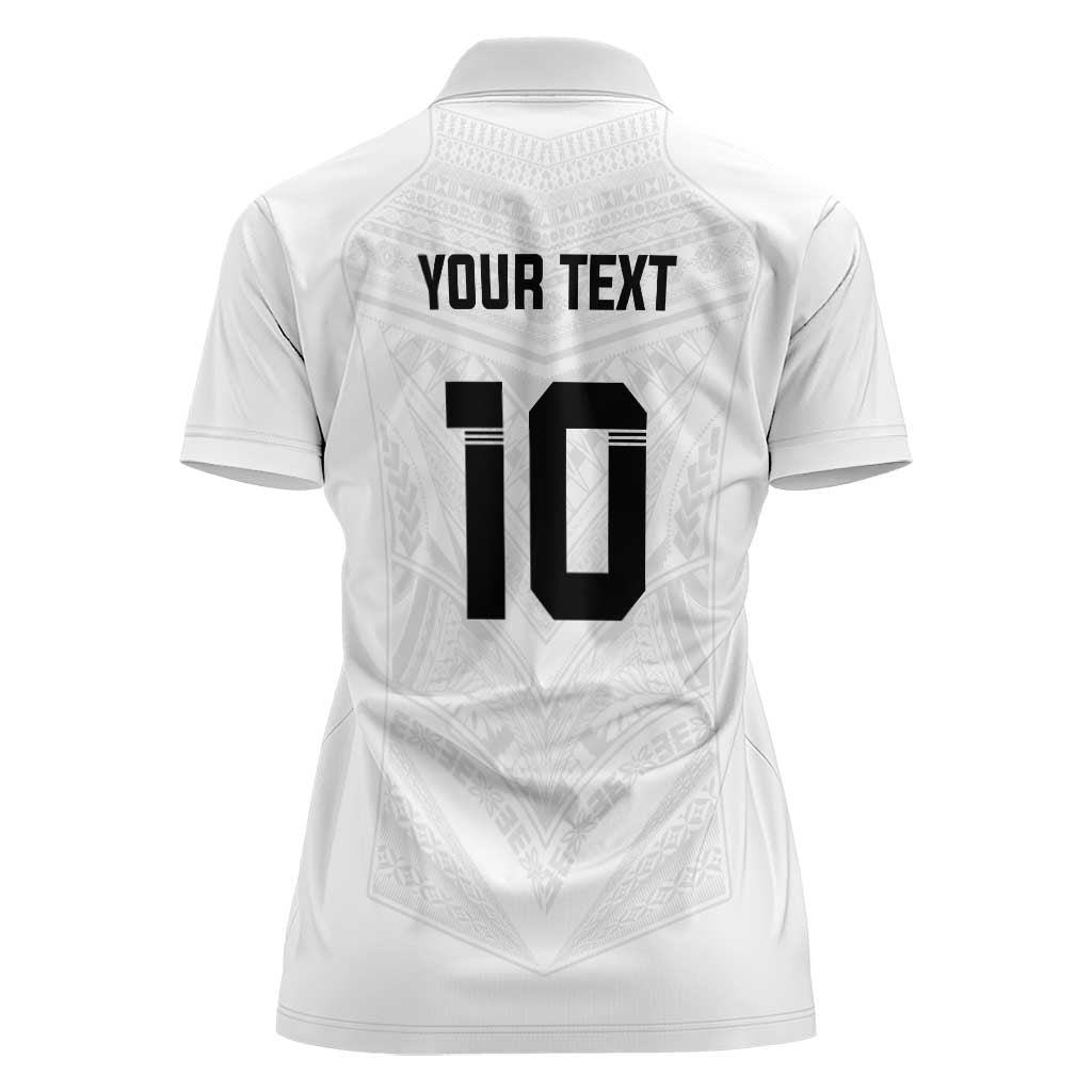 Custom Fiji Rugby Women Polo Shirt Tapa Tribal Motifs Sporty Style - Polynesian Pride