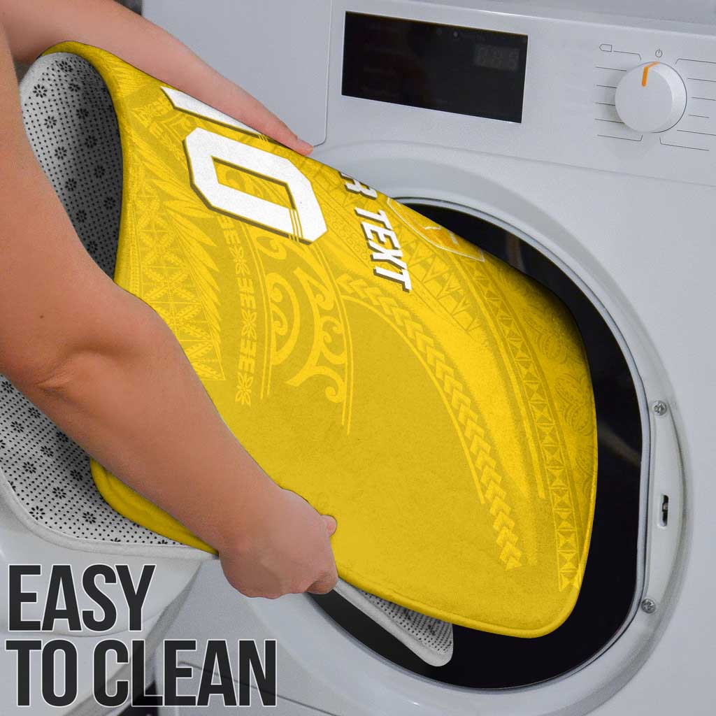 Custom Niue Rugby Bathroom Set Hiapo Tribal Motifs Sporty Style - Polynesian Pride