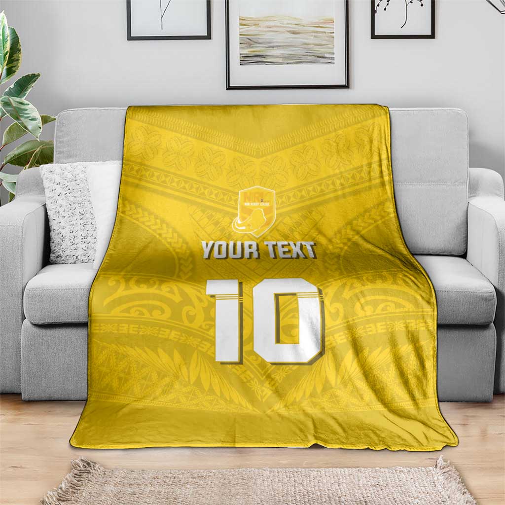 Custom Niue Rugby Blanket Hiapo Tribal Motifs Sporty Style - Polynesian Pride